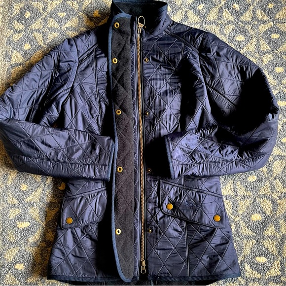 SOLD—-  Barbour Polarquilt Jacket in Navy - Picture 7 of 9